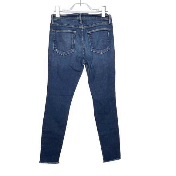 FRAME DENIM Womens Le High Raw Edge Skinny Jeans Distressed Medium Wash Size 27 - Picture 5 of 12